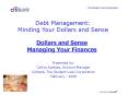 Dollars and Sense Managing Your Finances