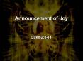 Announcement of Joy