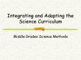 Integrating and Adapting the Science Curriculum