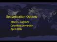 Sequestration Options