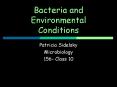 Bacteria and Environmental Conditions