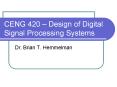 CENG 420 Design of Digital Signal Processing Systems