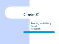 Reading and Writing Social Research