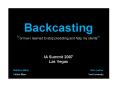 Backcasting or how I learned to stop predicting and help my clients