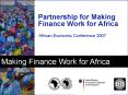 Partnership for Making Finance Work for Africa