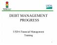 DEBT MANAGEMENT PROGRESS