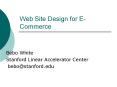Web Site Design for ECommerce