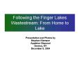 Following the Finger Lakes Wastestream: From Home to Lake