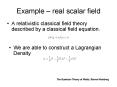 Example real scalar field