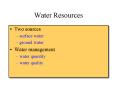 Water Resources