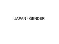 JAPAN GENDER