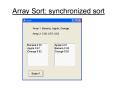 Array Sort: synchronized sort