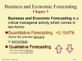 Business and Economic Forecasting Chapter 5
