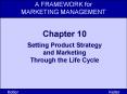 A FRAMEWORK for MARKETING MANAGEMENT