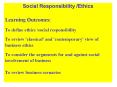 Social Responsibility Ethics
