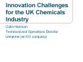 Innovation Challenges for the UK Chemicals Industry