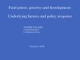 Food prices, poverty and development: Underlying factors and policy response