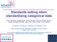 Standards setting when standardizing categorical data