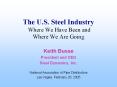 The U.S. Steel Industry Where We Have Been and Where We Are Going