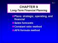 CHAPTER 9 LongTerm Financial Planning