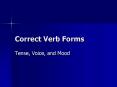 Correct Verb Forms