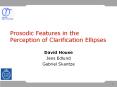 Prosodic Features in the Perception of Clarification Ellipses