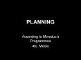 PLANNING
