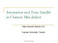 Intonation and Tone Sandhi in Chinese Min dialect