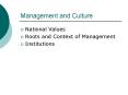 Management and Culture