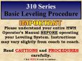 Please understand your entire HWH Operators Manual BEFORE operating your Leveling System' Instructio