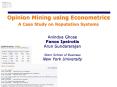 Opinion Mining using Econometrics A Case Study on Reputation Systems