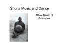 Shona Music and Dance