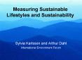 Measuring Sustainable Lifestyles and Sustainability