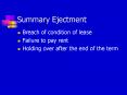 Summary Ejectment