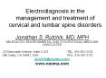 Electrodiagnosis in the management and treatment of cervical and lumbar spine disorders