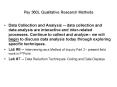 Psy 360L Qualitative Research Methods