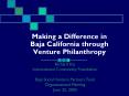 Making a Difference in Baja California through Venture Philanthropy