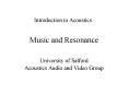 Music and Resonance