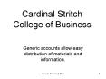 Cardinal Stritch College of Business