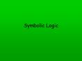 Symbolic Logic