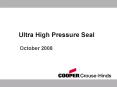 Ultra High Pressure Seal