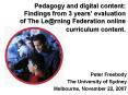 Pedagogy and digital content: Findings from 3 years evaluation of The Lerning Federation online curr