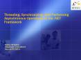 Threading, Synchronizing, And Performing Asynchronous Operations In the 'NET Framework