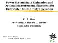Power System State Estimation and Optimal Measurement Placement for Distributed MultiUtility Operati