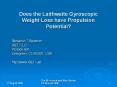 Does the Laithwaite Gyroscopic Weight Loss have Propulsion Potential