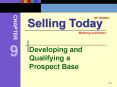 Developing and Qualifying a Prospect Base