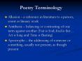 Poetry Terminology