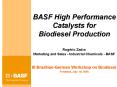 BASF High Performance Catalysts for Biodiesel Production