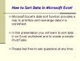 How to Sort Data in Microsoft Excel