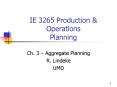 IE 3265 Production